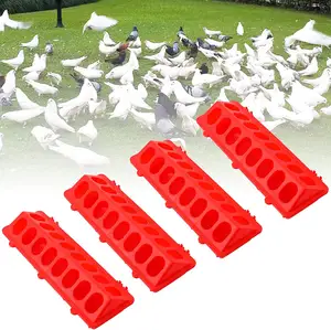 Durable Automatic Pigeon/Chick/Quail Feeder Trough 50cm Long Feeder With 28 Holes