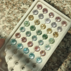 All'ingrosso di forma rotonda colorato placcatura di colore pietre speciali fuochi d'artificio taglio pietra di zirconi cubici sciolti - Product Image 4