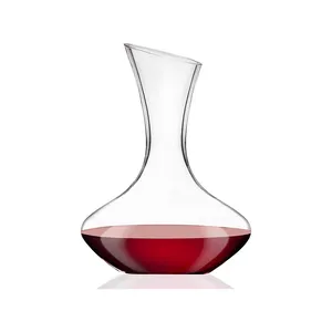 Unik kaca tunggal murah anggur merah Whisky Decanter anggur Decanter Carafe, tangan ditiup anggur Decanter Aerator