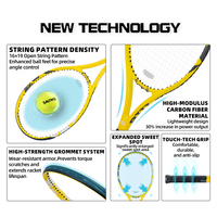 Raquette de tennis professionnelle BaboBee 100% fibre de carbone de qualité supérieure, sac gratuit, 55-65lbs fileté, ultra-légère 265±5g