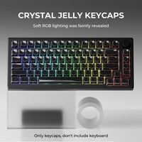 Clavier mécanique à axe magnétique avec touches en cristal noir ciel étoilé 2.0, gravure latérale, profil OEM, Wooting, langue anglaise