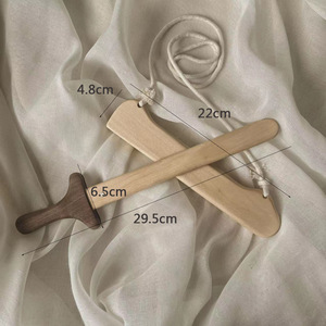Fabriqué à la main à extrémité ouverte semblant jouer <span class=keywords><strong>jouet</strong></span> jeux de plein air épée en bois épée viking pour les enfants - Product Image 5