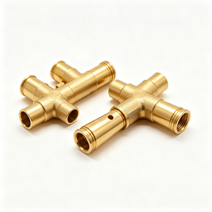 ชิ้นส่วนทองเหลืองขึ้นรูปด้วยเครื่อง CNC ตามแบบที่กำหนด, ตัวกระจายการไหลของทองเหลืองและข้อต่อท่อ, ชิ้นส่วนกลึงความแม่นยำสูงแบบ OEM - Product Image 3