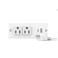 Multiprise encastrée de petite taille avec USB-C Port USB-A Meuble de bureau Station de charge cachée pour table d'appoint