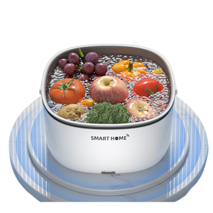 Ultrasonic Sterilize Fruit and Vegetable Cleaning Machine Purifier Vegetables Cleaner For Home With Drain Basket