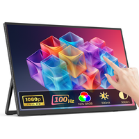 Eimio Moniteur portable double écran 21,5 pouces 1080P IPS tactile, extension d'écran pour ordinateur portable Type-C Plug-and-Play OEM