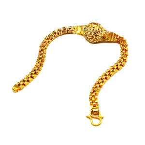 Chaîne de montre en cuivre plaqué or pour femme, style mode urbaine audacieuse, avec inscription 'Sha Jin Fu Fa Cai', Bijoux de Dubaï - Product Image 6