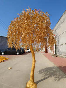 Árbol Artificial de <span class=keywords><strong>Sauce</strong></span> Dorado Lácteo de 8 pies de Altura para Interiores y Exteriores, Árbol de los Deseos Dorado, Árbol de Flores para Eventos de Boda - Product Image 2
