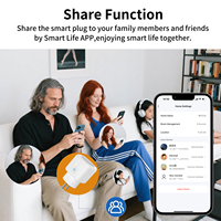 Prise intelligente Wi-Fi Tuya Smart Life avec commande vocale Alexa, 16A/20A, avec fonction de surveillance de la consommation et de programmation, prise française