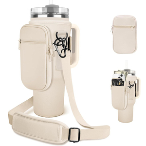 Mini sac en toile à motif floral personnalisé avec bandoulière réglable <span class=keywords><strong>porte</strong></span>-bouteille d'eau pour le sport randonnée refroidisseur de coke confortable - Product Image 1