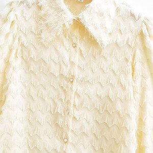 Camicette Autunnali da Donna Nuova Moda con Motivo a <span class=keywords><strong>Barba</strong></span> di Gatto Vintage Maniche Lunghe con Bottoni Camicie Femminili Top - Product Image 4