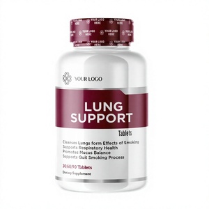 Lung Support Tablets 30/60/90 Count Dietary Supplement for Respiratory Health and Smoking Cessation Aid - Product Image 1