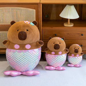 Peluche de Capibara Sirena, Juguete de Peluche, Muñeco Suave y Adorable, Kawaii, para Niñas, Regalo de Cumpleaños, Recuerdos de Fiesta - Product Image 3