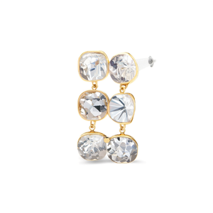 Fashion Drop <b>Earrings</b> 316L Stainless Steel PVD Gold Plating Sustainable Resistant <b>Crystal</b> <b>Studs</b> - Product Image 2