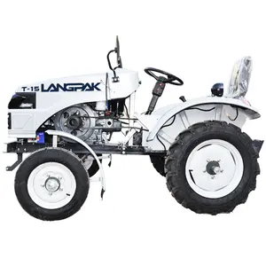 Langpak 15Hp Farm Mini Motocultor Diesel Power Tiller 4X2 Drive Agricultural Equipment Tractor Ghana Lawnmower Tractor preços