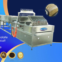 Déposeur automatique de biscuits aux pépites de chocolat industriel manuel, machine à fabriquer des biscuits, machine à remplir de chocolat, machine à biscuits