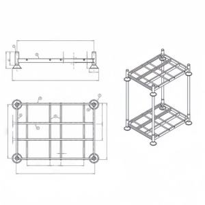 Galvanizli kaplama ile çelik boru palet endüstriyel dereceli istiflenebilir Metal paletler sonrası palet - Product Image 6