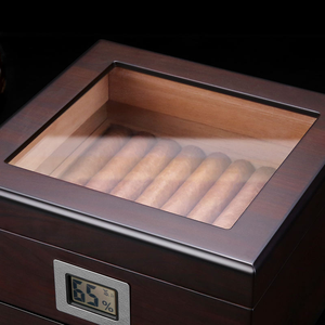 Nueva caja hidratante para cigarros, pintura de Piano de madera de cedro de España, juego de humidificador de caja de cigarros cubanos de gran capacidad con accesorios para cigarros - Product Image 2