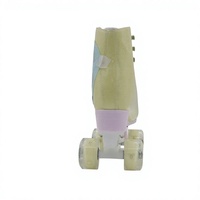 Chaussures de patinage à roulettes quad pour enfants, en PVC, avec frein, roues en PU, décorées de strass, pour intérieur, DIY