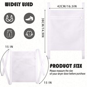 Bolsa de lavado de malla lavable con cremallera y logotipo personalizado, resistente y apta para secadora, para lavar zapatos en lavadora - Product Image 2
