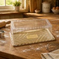 Boîte à gâteau rectangulaire en plastique PET transparent jetable JY-150*255 – Contenant pour desserts, mousses, gâteaux au fromage et pâtisseries – Vente en gros