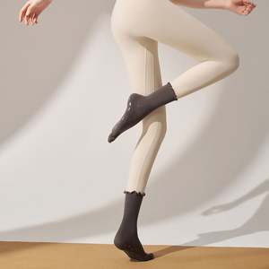 High Quality Pilates <b>Grip</b> <b>Socks</b> Winter Knitted Custom Pilates Yoga Crew <b>Socks</b> with Anti-Slip <b>Grip</b> Breathable Eco-Friendly - Product Image 4