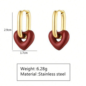 Pendientes de <span class=keywords><strong>Flores</strong></span> de Acero Inoxidable Chapados en Oro de 18K, Diseño Vintage de Moda para <span class=keywords><strong>Mujer</strong></span>, Accesorio Clásico para Bodas - Product Image 4