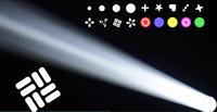 Proyector IP65 Sky Beam de 380W con Prisma de Escarcha, Gobo Wash, Resistente al Agua, Luces Móviles para Eventos y Proyectos al Aire Libre