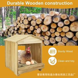 Ponedero de madera para gallinas, tipo A, para exterior, material de árbol, suministro para granja - Product Image 4