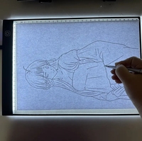 Tablette de dessin A4 tablette lumineuse à LED tablette électronique USB traçage Art copie tableau écriture diamant peinture tablette avec échelle
