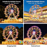 Grande Roue Portable Montée sur Remorque pour Fête Foraine, Manège Mobile de Luna Park, Roues Mécaniques pour Fêtes et Carnavals