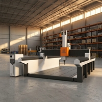 Machine de gravure et de fraisage CNC 4 axes robuste avec table de travail en acier à banc tubulaire recuit pour le transport ferroviaire, l'aérospatiale, les modèles 3D et la mousse PU