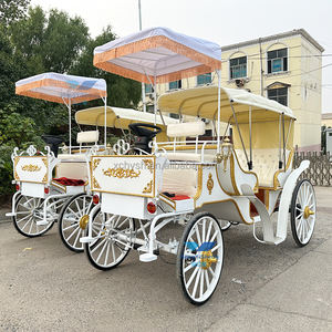 Carruaje de caballos para bodas y turismo Carruaje de caballos eléctrico de 4 ruedas - Product Image 2