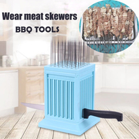 Machine à brochettes de viande pour barbecue, pour brochettes de mouton, accessoires de grillade, 49 trous, outils pour brochettes de viande