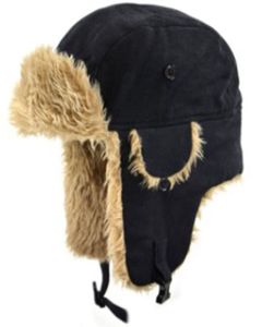 Phong cách mùa đông ushanka hat cho nam giới Thỏ lông lenin hat với Windproof tai cánh tà usr phong cách retro - Product Image 3