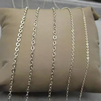 Vente flash Chaîne plate en argent sterling 925 en forme de O Chaîne en or et en argent vendue au mètre