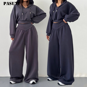 PASUXI Conjuntos Deportivos de Primavera para Mujer, Sudaderas con Capucha a la <span class=keywords><strong>Moda</strong></span>, Pantalones Deportivos Casuales para Correr, Conjuntos de Dos Piezas - Product Image 1