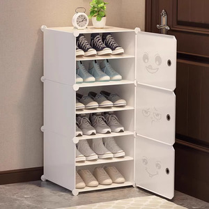 <b>Shoe</b> Cabinet Multi Layer <b>Storage</b> <b>Rack</b> Plastic Modular Design For Home Doorway Dormitory Use - Product Image 3