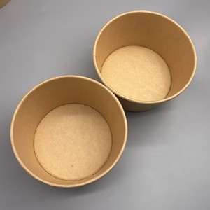 Bol à nouilles jetable en papier kraft, logo personnalisé, compostable, résistant à l'huile, conteneur rond pour plats chauds à emporter - Product Image 6
