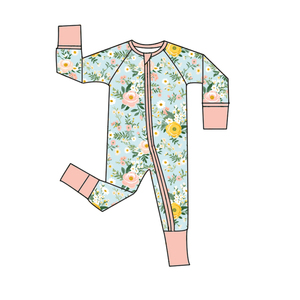 ชุดรอมเปอร์มีซิปสำหรับเด็กเสื้อผ้าไม้ไผ่แขนยาวพิมพ์ลายสุ่ม - Product Image 3
