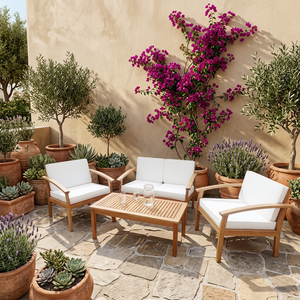 Outdoor Contemporary Acacia Wood Eco-friendly Leisure One Seat Indoor/Outdoor Garden Sofa Set Made Vietnam Thinh Phu IRIS for - Product Image 3