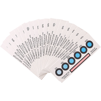 Carte indicatrice d'humidité haute sensibilité, hygromètre durable, autocollant de détection environnementale personnalisé pour ordinateur, 6 points, 10% 60%
