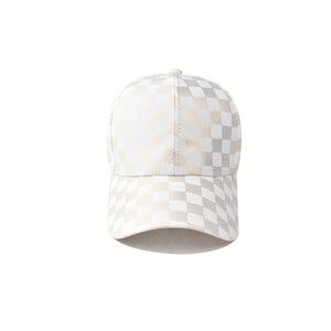 หมวกเบสบอลคลาสสิกแบบขายส่ง ลายสก็อตสดใส หมวกเบสบอลแบบดั้งเดิม ปีกหมวกแบบซาติน  ใส่ได้ทุกฤดู หมวกเบสบอลแบบเรียบ - Product Image 3