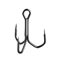 Hameçon triple en acier à haute teneur en carbone 5X Strong pour la pêche à la mouche et aux leurres, eau salée, poisson-chat, bar et truite - Tailles 12 #   à 5/0