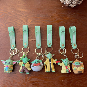 <span class=keywords><strong>Porte</strong></span>-clés adorable en forme de bébé <span class=keywords><strong>Yoda</strong></span> de dessin animé, pendentif 3D, <span class=keywords><strong>porte</strong></span>-clés de voiture, <span class=keywords><strong>porte</strong></span>-clés anti-perte, décoration de sac, <span class=keywords><strong>porte</strong></span>-clés - Product Image 1