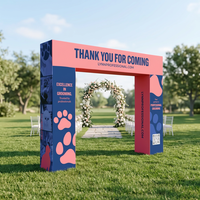 Arche publicitaire gonflable à LED à changement de couleur, accessoire de stand pour salon professionnel, pour organisateurs de tournois sportifs et festivals