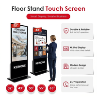 Pantalla LCD de Señalización Digital de Pie con Tamaños Seleccionables de 32, 43, 50, 55 y 65 Pulgadas, Kiosco de Publicidad para Tiendas, Centros Comerciales y Eventos