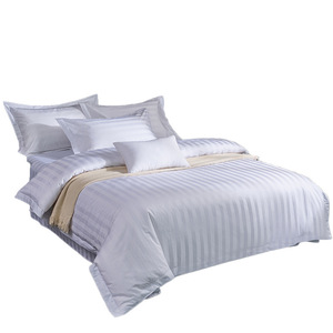 Groothandel Hoge Kwaliteit Luxe Wit Hotel 100% Katoenen Streep <span class=keywords><strong>Bed</strong></span> Dekbedovertrek - Product Image 2