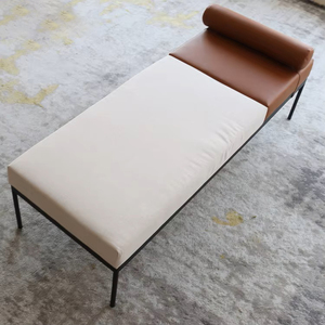 <span class=keywords><strong>Banc</strong></span> en cuir et tissu au design unique, cadre en métal, chaise <span class=keywords><strong>d</strong></span>écontractée, <span class=keywords><strong>canapé</strong></span>, salon, grossiste - Product Image 3