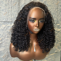 Perruque Pixie Bouclée de 18" en Cheveux Humains Bruts Indiens à Cuticules Alignées, sans Colle, avec Dentelle HD Suisse – Perruque Frontale Bouclée en Cheveux Humains